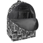 Grey African Adinkra Symbols Print Backpack