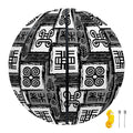 Grey African Adinkra Symbols Print Basketball