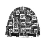 Grey African Adinkra Symbols Print Beanie