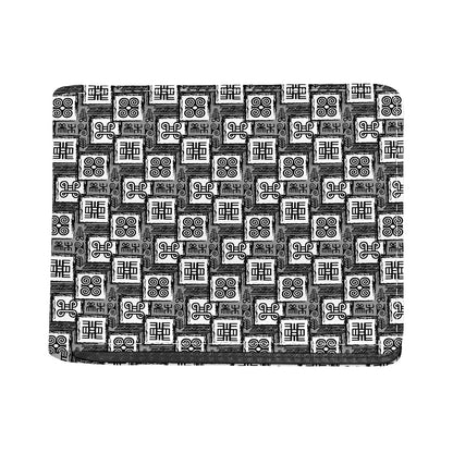 Grey African Adinkra Symbols Print Bifold Wallet