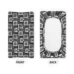 Grey African Adinkra Symbols Print Changing Pad Cover