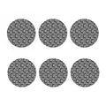 Grey African Adinkra Symbols Print Coaster Set