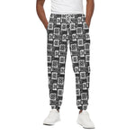 Grey African Adinkra Symbols Print Cotton Pants