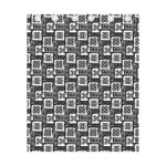 Grey African Adinkra Symbols Print Curtain