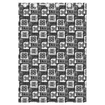 Grey African Adinkra Symbols Print Curtain