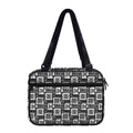 Grey African Adinkra Symbols Print Double Strap Bible Bag