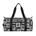 Grey African Adinkra Symbols Print Gym Bag