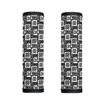 Grey African Adinkra Symbols Print Handle Covers