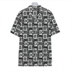 Grey African Adinkra Symbols Print Hawaiian Shirt