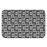 Grey African Adinkra Symbols Print Indoor Door Mat