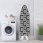 Grey African Adinkra Symbols Print Ironing Board Cover