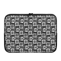 Grey African Adinkra Symbols Print Laptop Sleeve
