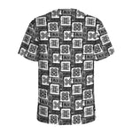 Grey African Adinkra Symbols Print Men's Sports T-Shirt