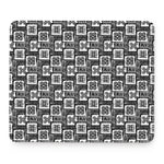 Grey African Adinkra Symbols Print Mouse Pad