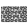 Grey African Adinkra Symbols Print Polyester Doormat