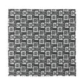 Grey African Adinkra Symbols Print Silk Bandana