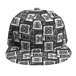 Grey African Adinkra Symbols Print Snapback Cap