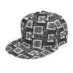 Grey African Adinkra Symbols Print Snapback Cap