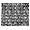 Grey African Adinkra Symbols Print Tapestry