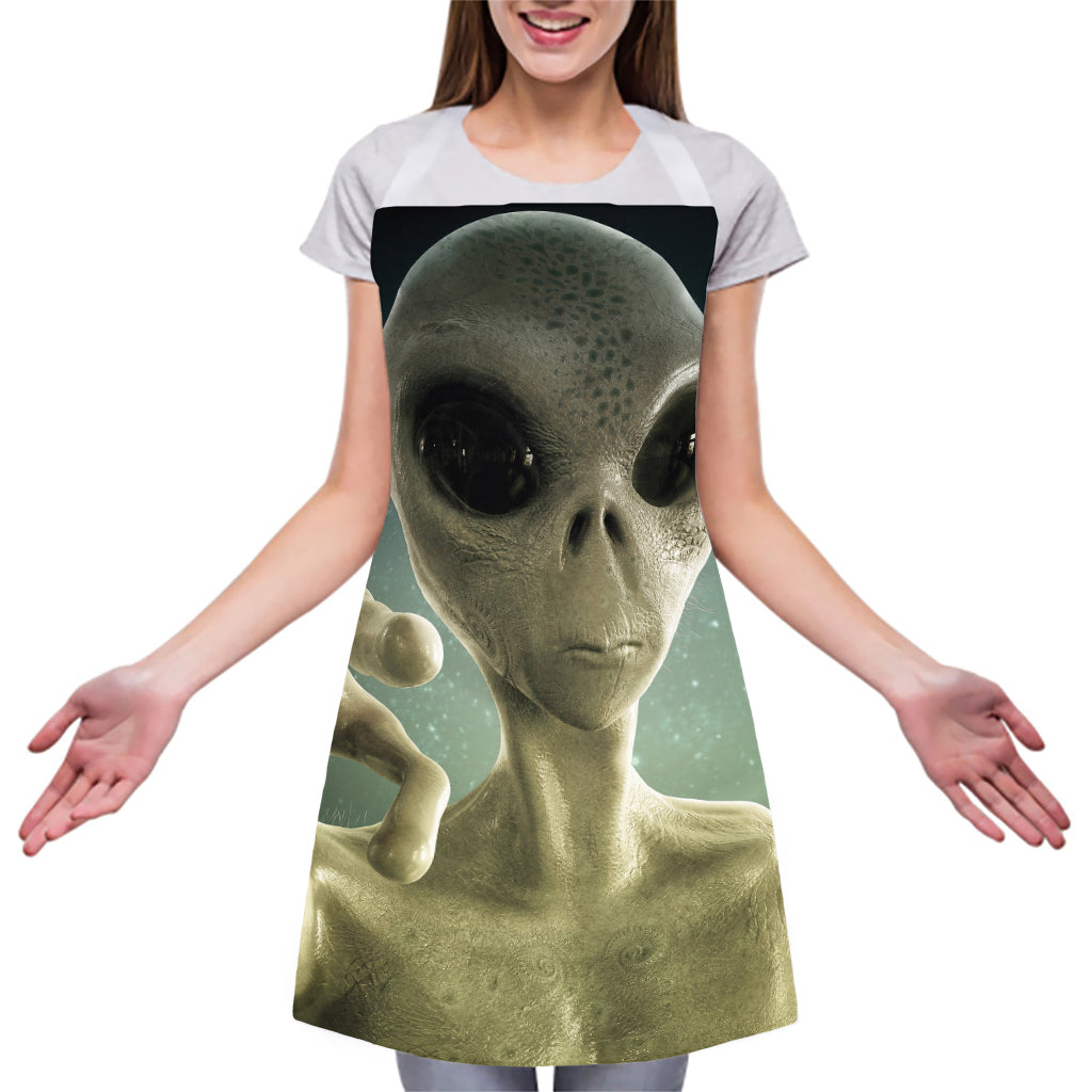 Grey Alien 3D Print Adjustable Apron