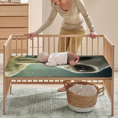 Grey Alien 3D Print Baby Crib Sheet