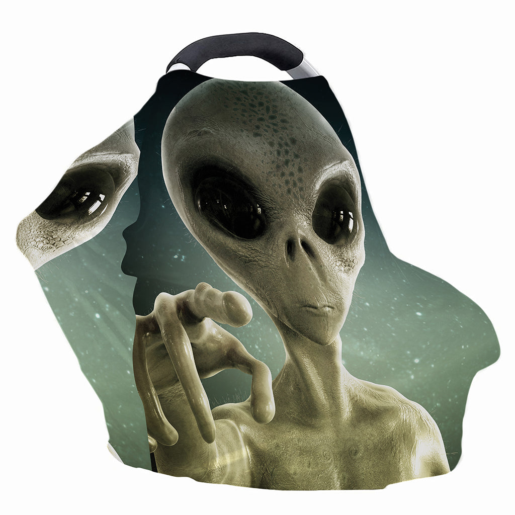 Grey Alien 3D Print Baby Seat Cover