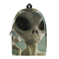 Grey Alien 3D Print School Backpack