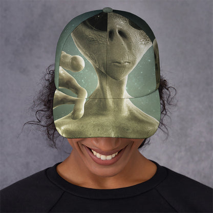 Grey Alien 3D Print Baseball Cap