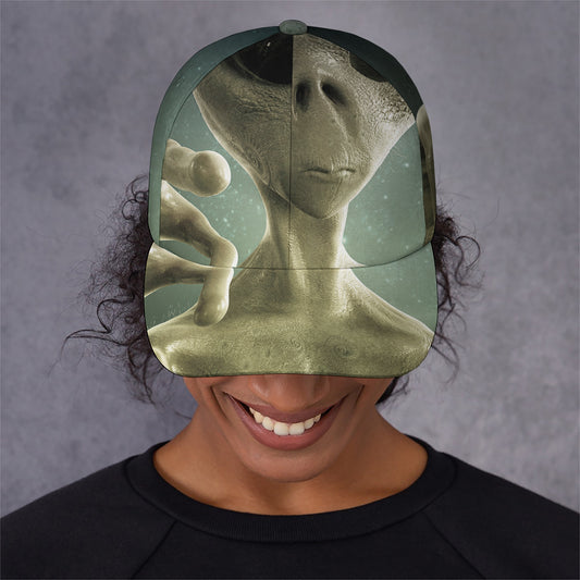 Grey Alien 3D Print Baseball Cap