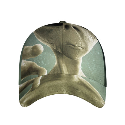 Grey Alien 3D Print Baseball Cap