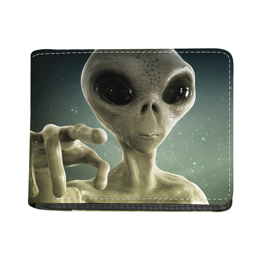 Grey Alien 3D Print Bifold Wallet