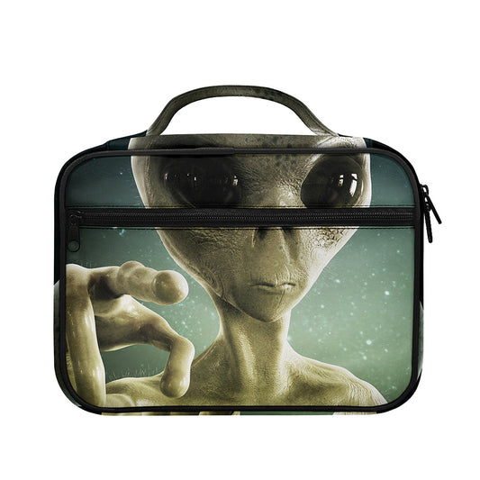 Grey Alien 3D Print Briefcase Bible Bag