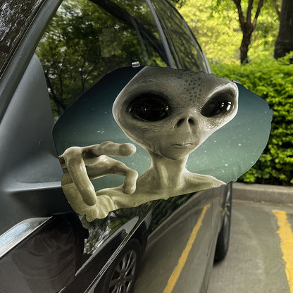 Grey Alien 3D Print Car Side Mirror Covers