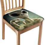 Grey Alien 3D Print Chair Cushion Cover