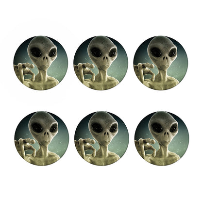Grey Alien 3D Print Coaster Set