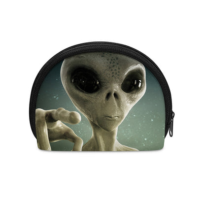 Grey Alien 3D Print Coin Purse