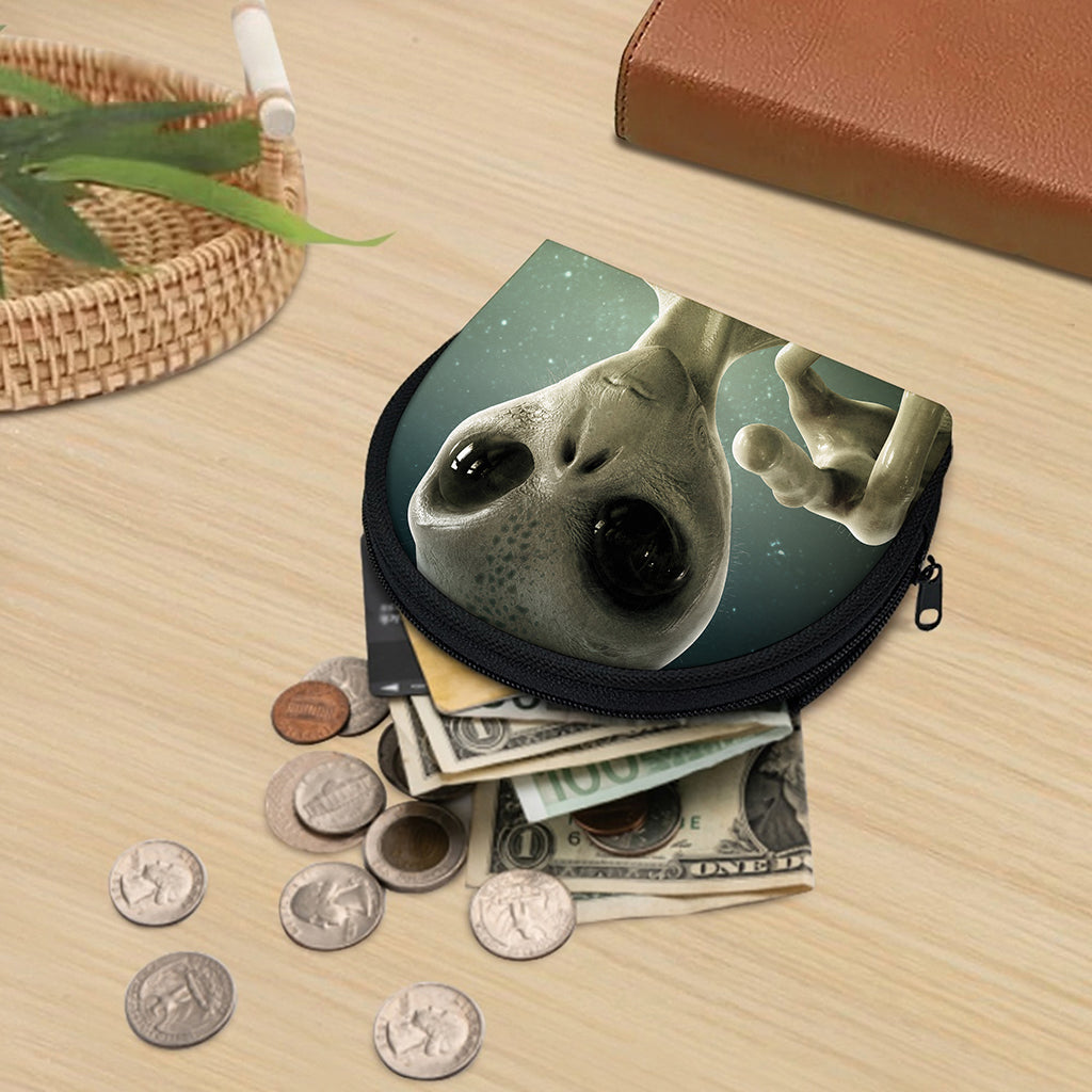 Grey Alien 3D Print Coin Purse