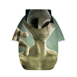 Grey Alien 3D Print Dog Zip Up Hoodie