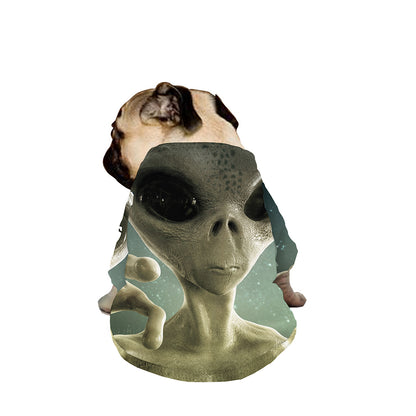 Grey Alien 3D Print Dog Zip Up Jacket