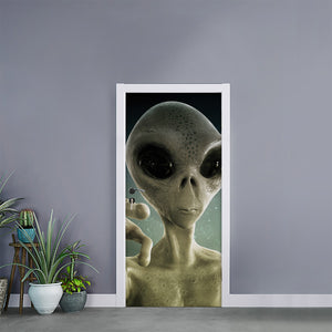 Grey Alien 3D Print Door Sticker