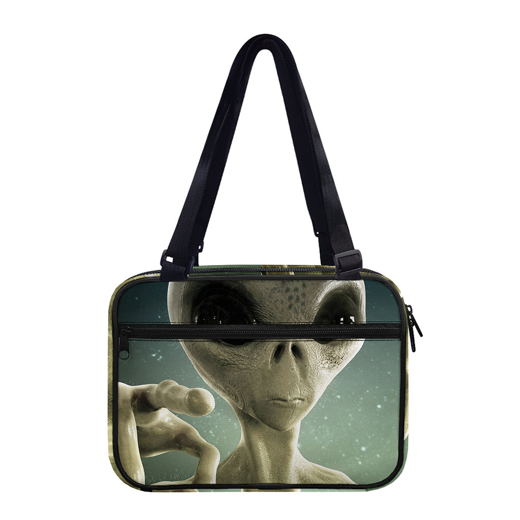 Grey Alien 3D Print Double Strap Bible Bag