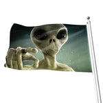 Grey Alien 3D Print Flag