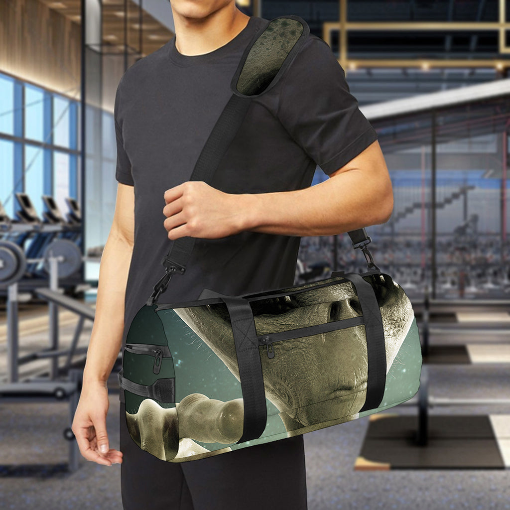 Grey Alien 3D Print Gym Bag