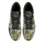Grey Alien 3D Print High Top Leather Sneakers