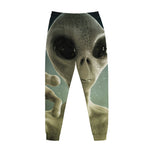 Grey Alien 3D Print Jogger Pants