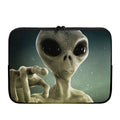 Grey Alien 3D Print Laptop Sleeve