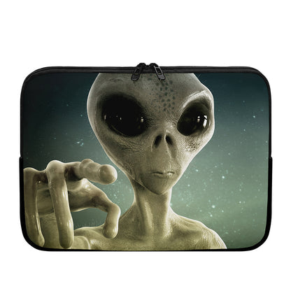 Grey Alien 3D Print Laptop Sleeve