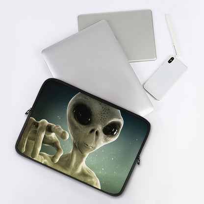 Grey Alien 3D Print Laptop Sleeve