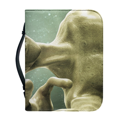 Grey Alien 3D Print Leather Bible Cover