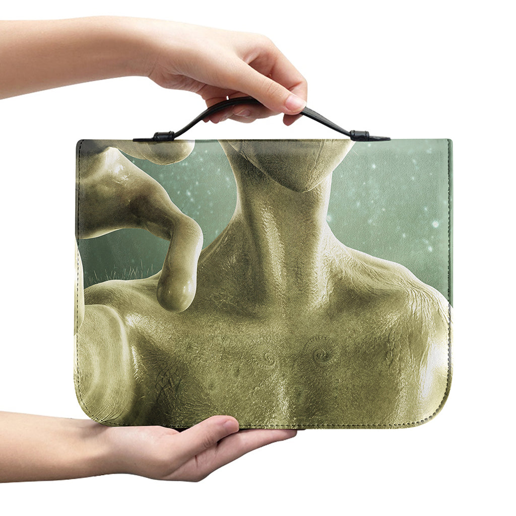 Grey Alien 3D Print Leather Bible Cover